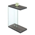 thumbnail image 3 of Convenience Concepts SoHo Glass C End Table, Weathered Gray/Glass, 3 of 5