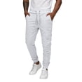 thumbnail image 3 of Men's Slim Jogger Pants Casual Tapered Drawstring Elastic Waist Jogging Sweatpants Running Exercise Gym Workout Athletic Pants with pockets White XL, 3 of 7