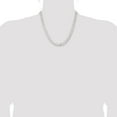 thumbnail image 3 of Diamond2Deal 925 Sterling Silver 7.75mm 6 Side Diamond-Cut Flat Double Curb Chain Necklace for Men 20", 3 of 6
