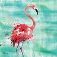 thumbnail image 3 of Gango Home Decor Tropical Watercolor Flamingo Wall Décor; Two Pink 12x12in Hand-Stretched Canvases, 3 of 6