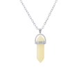 thumbnail image 1 of EMILEE Collar De Piedra Caliente Colgante Chakra Cadena De Cuarzo Cristal Natural Sanando Punto Hexagonal Péndulo Chapado En Plata Accesorios De Joyería Gao Jiahui  unisex, 1 of 2