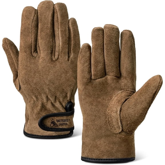 Welding Gloves,Fireproof Leather Work Gloves for Men/Women - Forge, BBQ, Camping, Wood Stove,Heat-Resistant Cowhide, Comfort Lined