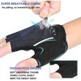 thumbnail image 2 of Guantes de bicicleta de montaña de medio dedo con pantalla táctil antideslizante y amortiguadora con forro de gel líquido-colorido luminoso Feliz Sencillez, 2 of 2