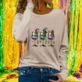 thumbnail image 5 of Craaazy Women's Crew Neck Long Sleeve Mardi Gras Loose Shirts Gifts, 5 of 5