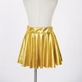 thumbnail image 4 of TiaoBug Kids Girls Sequins Ballet Dance Dress Hip Hop Jazz Dance Crop Top with Mini Skirt Latin Salsa Gold S, 4 of 7