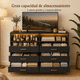 thumbnail image 4 of Zocalo Cómoda de 6 Cajones con Luz LED RGBW, Mueble para TV hasta 60 Pulgadas, Organizador Multifuncional con Estantes Abiertos para Dormitorio, Sala o Comedor, 120 x 40 x 100 cm, Negro, 4 of 13