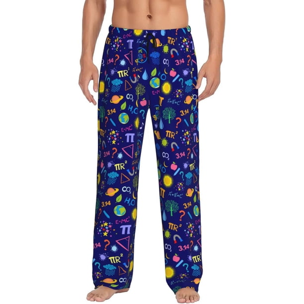 Balery Mathematics And Chemistry Pantalones de pijama para hombre, pijama ultraligero, pantalón de descanso-Large