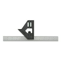 Combination Square, 12 in, Die Cast Metal, Black | Bundle of 2 Each