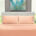thumbnail image 3 of 1800 Thread Count 4 Piece Deep Pocket Egyptian Comfort Bedroom Bedding Sheet Set California King Size Peach Colour, 3 of 6