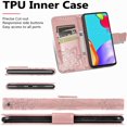 thumbnail image 6 of Samsung Galaxy A52 Wallet Case for Women,3D Butterfly Embossing Slim Flip PU Leather Phone Case Magnetic Closure for Credit Card Slots Holder Cover for Samsung Galaxy A52 Rhinestone Rose Gold, 6 of 16