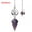 Amethyst, variant on Hexagon Pyramid Stone Healing Crystal Amulet Reiki Pendulum Yoga Rune Pendant-Aventurine