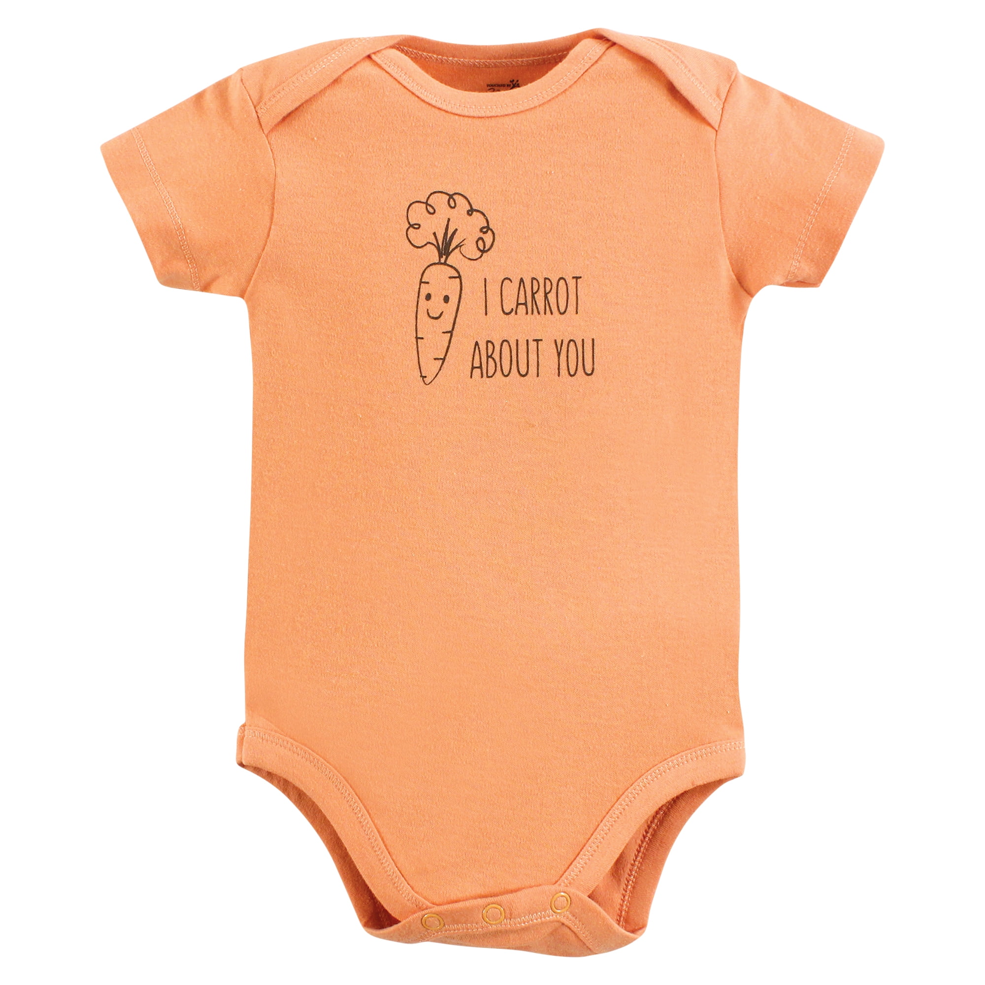 Touched by Nature Unisex Baby Organic Cotton Bodysuits, Peas And Thank You, Preemie