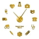 thumbnail image 1 of DIY reloj de pared grande 3D espejo superficie hogar Oficina habitación decoración enfermera herramienta dorado Zulema DIY 3D Wall Clock, 1 of 8