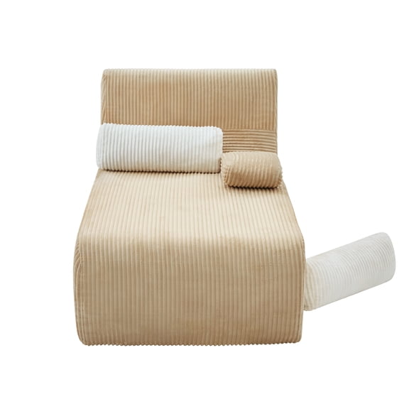 Modern Chaise Sofa 34.2" Boneless Sofa Couch Cozy Chaise Lounge For Living Room, Coffee