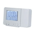 thumbnail image 1 of Projection Alarm Clock, LED Digital Clock with Temperature Humidity Test, 7 Language Calendar, 180 Rotation Display, 12H/24H Time System, Home Supplies, 1 of 7