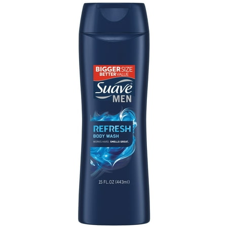 Suave Men Refresh Body Wash 15 oz