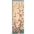 thumbnail image 1 of ARTCANVAS Red Blossom Plum 1847 Canvas Art Print by Utagawa Hiroshige - Size: 36" x 12" (1.50" Deep), 1 of 9