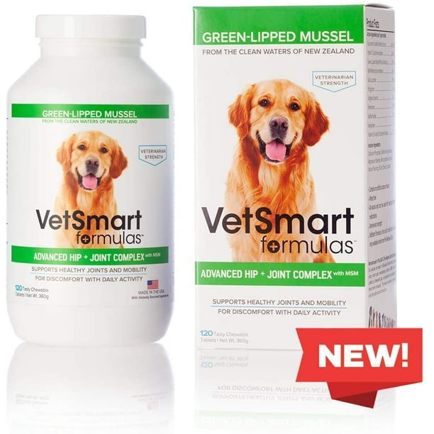 VetSmart Formulas Hip and Joint Supplements for Dogs with Green Lipped