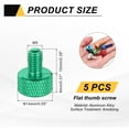 thumbnail image 2 of 5 Pcs M5x10mm Flat Head Knurled Thumb Screws for Graphics Card, Army Green, 2 of 6