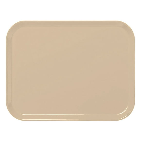Cambro 3253CL161 Fiberglass Camlite® Cafeteria Tray - 20 7/8"L x 12 3/4"W, Tan- Case of 12