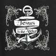thumbnail image 2 of Wild Bobby, Jesus Is The Anchor Of My Life, Inspirational/Christian, Women Standard V-Neck Tee, Black, Small, 2 of 4