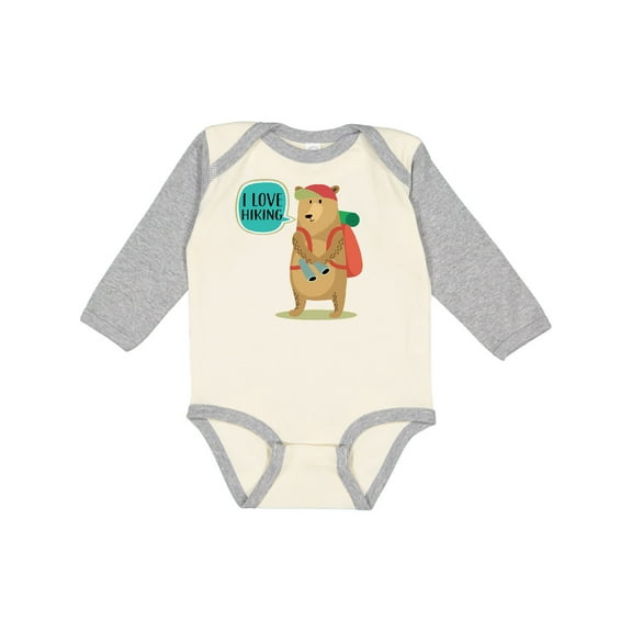 Inktastic Hiker Backpacking I Love Hiking Boys or Girls Long Sleeve Baby Bodysuit