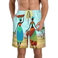 thumbnail image 1 of Fotbe African Women Trajes de Baño Estampados para Hombre, Shorts de Verano de Secado Rápido, Ropa de Playa, Bañadores-XX-Large, 1 of 6