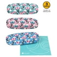 thumbnail image 5 of [4 PACK / 3 PACK], JAVOedge Printed Pattern Durable Hard Clamshell Eyeglass Case with Bonus Microfiber Cloth, 5 of 7
