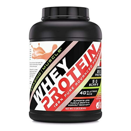 Amazing Muscle Whey Protein (Isolate & Concentrate) - Strawberry Flavor - 5