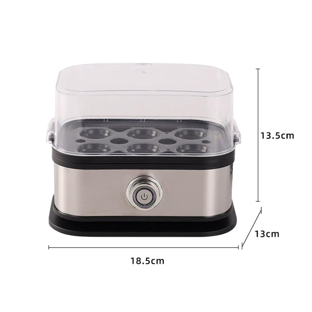 Smart Egg Cooker with Auto Shut, Effortless Egg Cooking with The Stainless Steel Egg Cooker, Electric Rapid Egg Boiler for 6 Eggs, Multi-Function Soft, Medium, Hard Boile