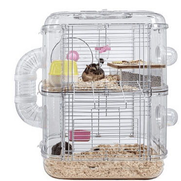 Hamster Cages and Habitats, Rat Cage with Hamster Accessories Including Hamster Ball，Food Dish, Water Bottle，Small Animal Cage and Playpen, 12.5 * 7.4 * 15.7 in