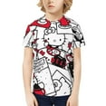 thumbnail image 7 of Hello Kitty T Shirts For Girls Boys, 3d Print Cartoon Graphics T Shirt, Youth Crewneck T-Shirt, Unisex Short Sleeve Top Tees Age 4-16 Years, 7 of 7