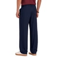 thumbnail image 3 of RICHCOIN Men's Pants Elastic Waist Drawstring Casual Trouser Lightweight Straight-Legs Loose Beach Pants with Pockets, 3 of 7