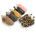 thumbnail image 4 of PEACNNG Newborn Baby Shoes Fur Soft Sole Crib Shoes Pre Walker Leopard Solid Warm First Walkers Shoes, 4 of 5
