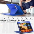 thumbnail image 6 of Dteck Luxury Business Case for iPad Air 11 inch 2025/2024 (M3/M2),Mangetic Leathe Card Slots Smart Case Built-in Pencil Holder Shockproof TPU 7 Viewing Angles Stand Folio Cover,Blue, 6 of 10