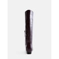 thumbnail image 5 of Scoop Women's Faux Croc Flat Tall Boots, 5 of 8