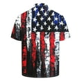 thumbnail image 5 of American Flag Shirt Mens Mens Independence Day Shirt Red White and Blue Shirt 4th of July Shirts Mens Mens Memorial Day Shirt Men's Summer Button Printed Short Sleeved Lapel Top, 5 of 7
