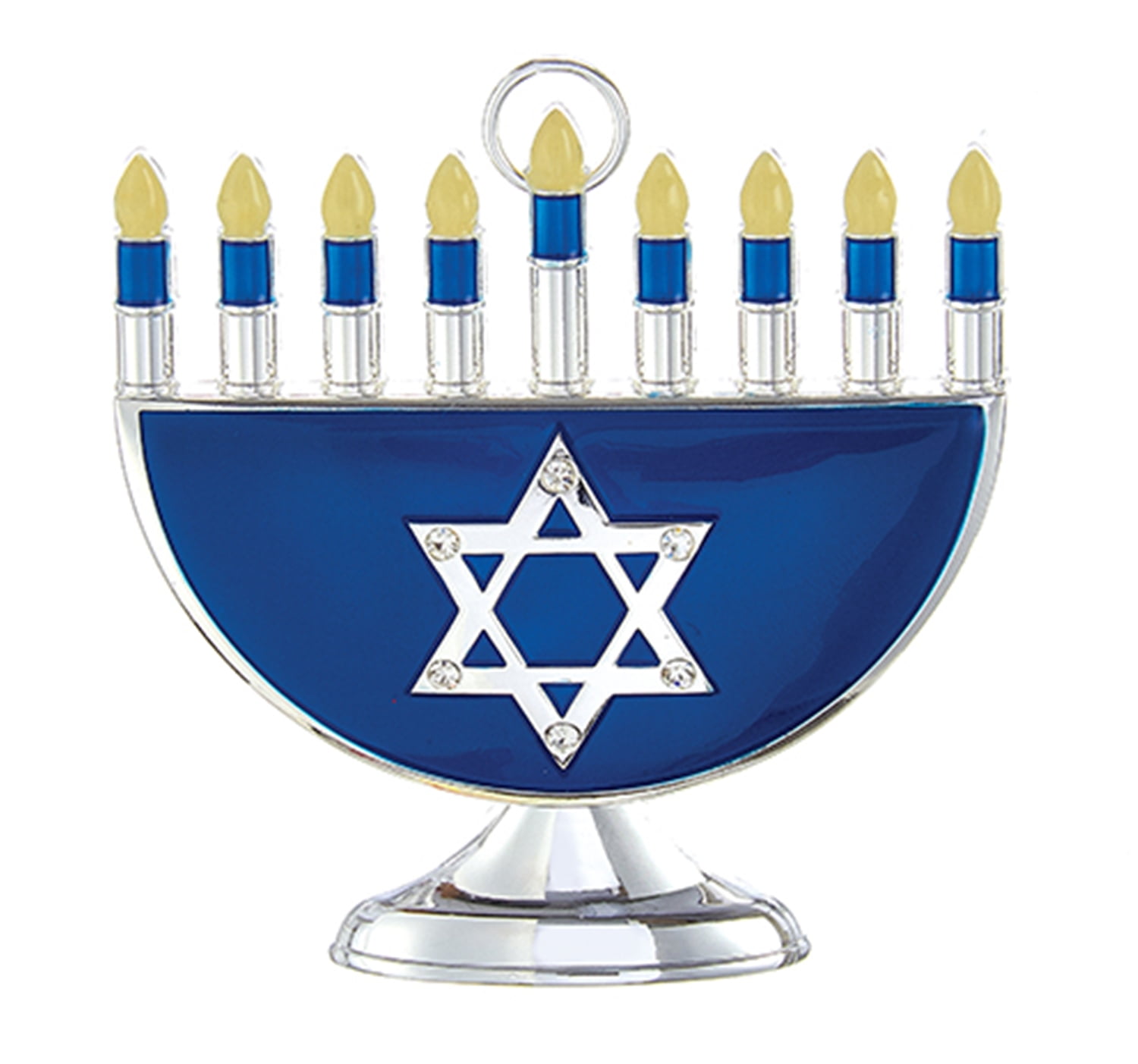 Kurt Adler Silver Plated Menorah Ornament