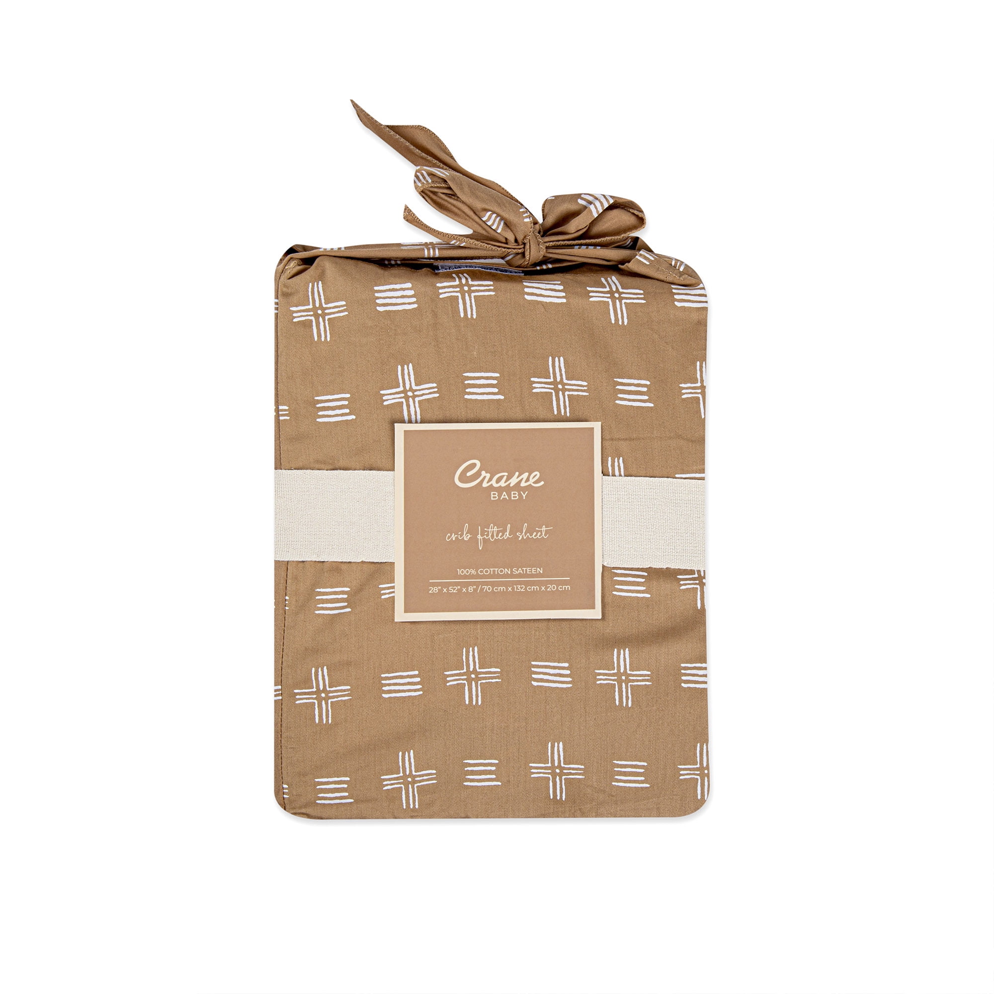 Crane Baby Kendi Copper Dash Crib/Toddler Bed Fitted Sheets, Gender Neutral Crib Sheets