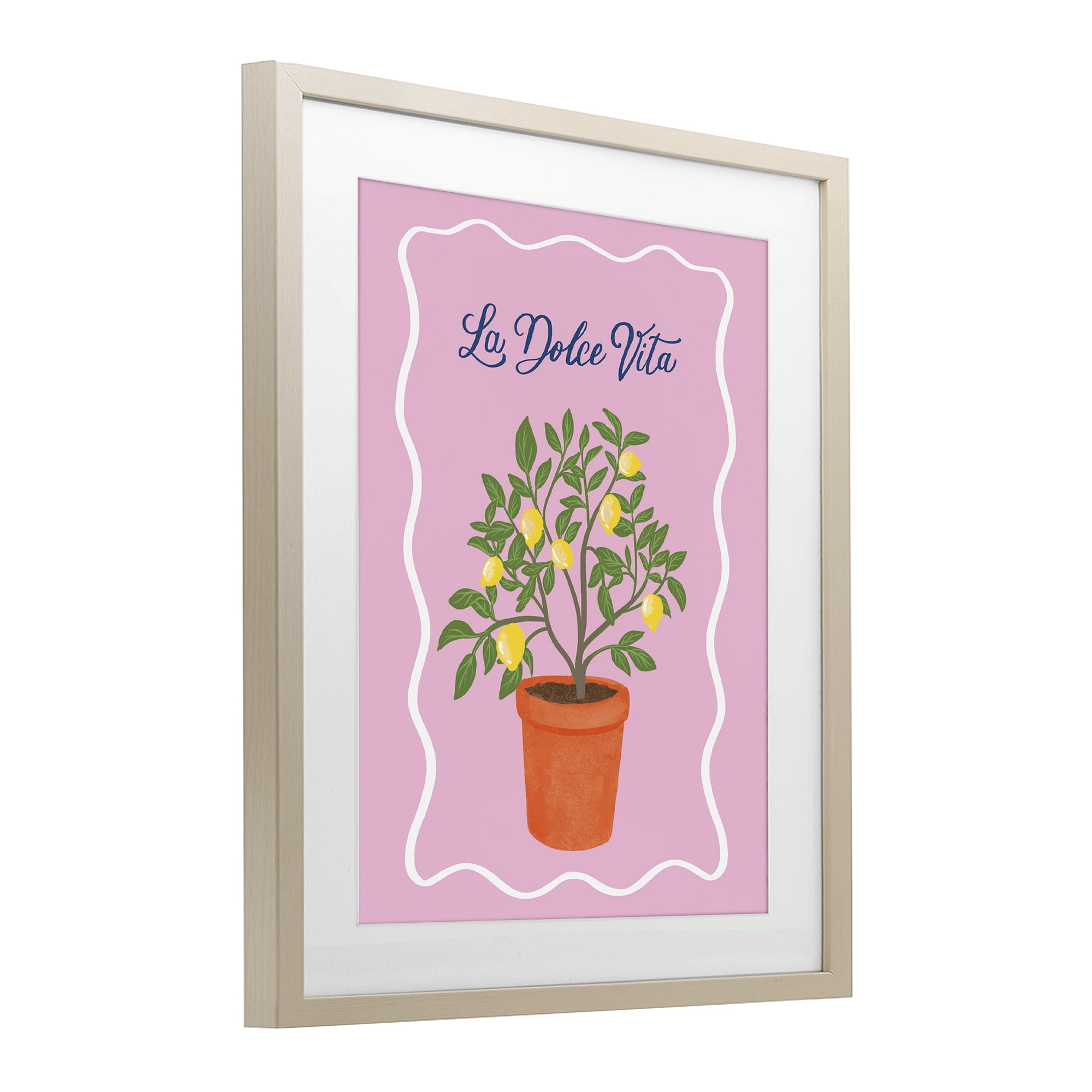 Stupell Industries Dolce Vita Lemon Tree Birch Framed Print Under Glass, design by Be Ni La