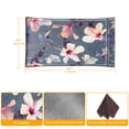 thumbnail image 2 of Fintie Squeeze Top Eyeglasses Pouch with Cleaning Cloth, Leather Soft Glasses Case Anti-Scratch Sunglasses Bag, Blooming Hibiscus, 2 of 7
