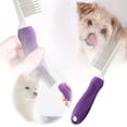 thumbnail image 2 of Pet Comb for Dogs and Cats Stainless Steel Long and Short Teeth Comb to Knots and Gentle and Effective Pet Hair Combing tool, 2 of 9
