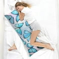 thumbnail image 4 of Butterfly Body Pillow Cover - Soft & Breathable, Hidden Zipper, 20"x54", Floral & Tropical Butterfly Print - Perfect Gift for Butterfly Lovers, Side Sleepers & Aesthetic Decor, 4 of 7