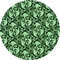 thumbnail image 1 of Ahgly Company Tapis Rond Lavable en Machine Intérieur Transitionnel Vert Pastel, 8 Pieds Rond, 1 of 7