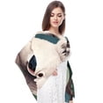 thumbnail image 4 of Koala Elegant Chiffon Silk Scarf - Lightweight & Translucent 180x73cm Women's Wrap, 4 of 6