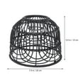 thumbnail image 2 of Tineasur Black Rattan Pendant Lamp Shade Woven Ceiling Light Shade for Living Room Decor, 2 of 6