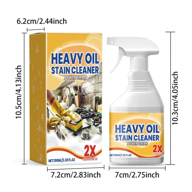 Hogar y Jardín, Herramientas y Mejoras para el Hogar, Quitamanchas de Aceite de Cocina Limpiador de Campanas Extractoras Purificador de Humos de Aceite Quitamanchas de Aceite Pesado 100ml Spray Limpi