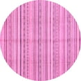 thumbnail image 1 of Ahgly Company Indoor Round Abstract Pink Modern Area Rugs, 6' Round, 1 of 4