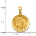 thumbnail image 2 of 14k Yellow Gold Hollow Polished and Satin St. Francis Medal Charm Pendant, 2 of 2