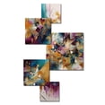 thumbnail image 3 of Designart "Explosive Gold Triangular Elegance I" Modern Geometric Metal Art Living Room Set, 3 of 5